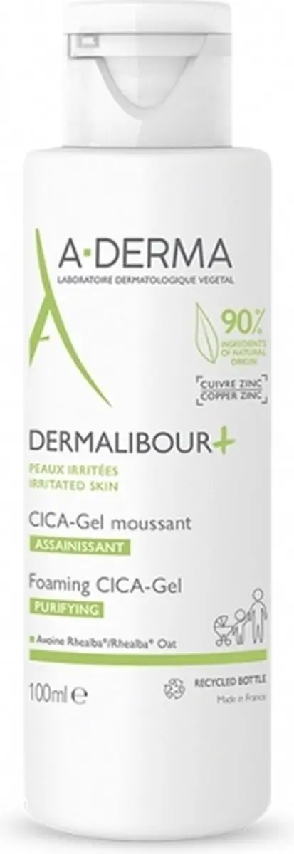 A-derma Dermalibour+ Cicagel Schuimend 100ml - 20 Stuks