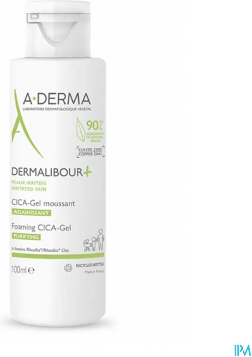 A-derma Dermalibour+ Cicagel Schuimend 100ml - 20 Stuks