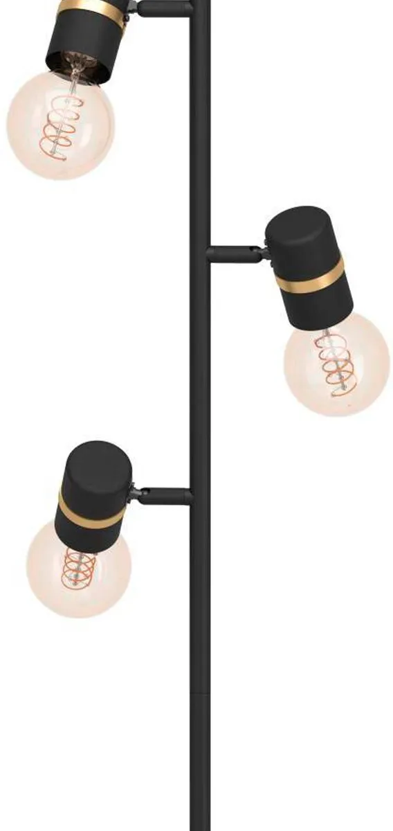 Eglo Lurone Vloerlamp E27 160cm - Zwart/Goud