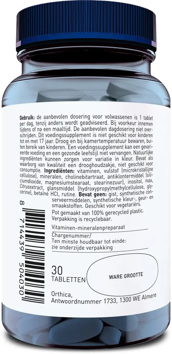 Orthica Multi Max Vitamines & Mineralen 30 Tabletten