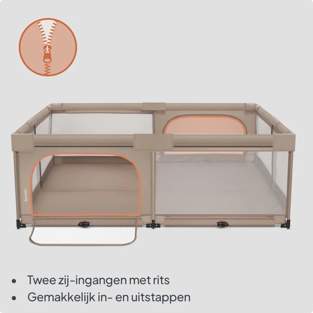Lionelo Florence Easy Fold XL Grondbox 180x200cm - Beige