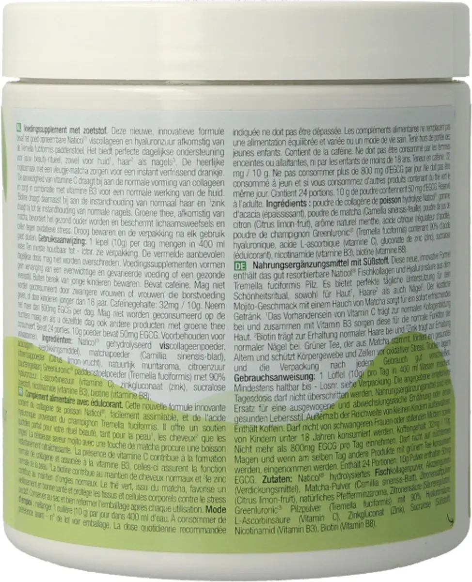 Purasana Feel Beautiful Collageen Matcha 240g