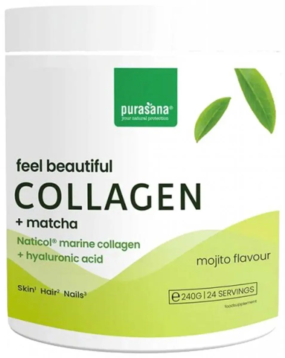 Purasana Feel Beautiful Collageen Matcha 240g