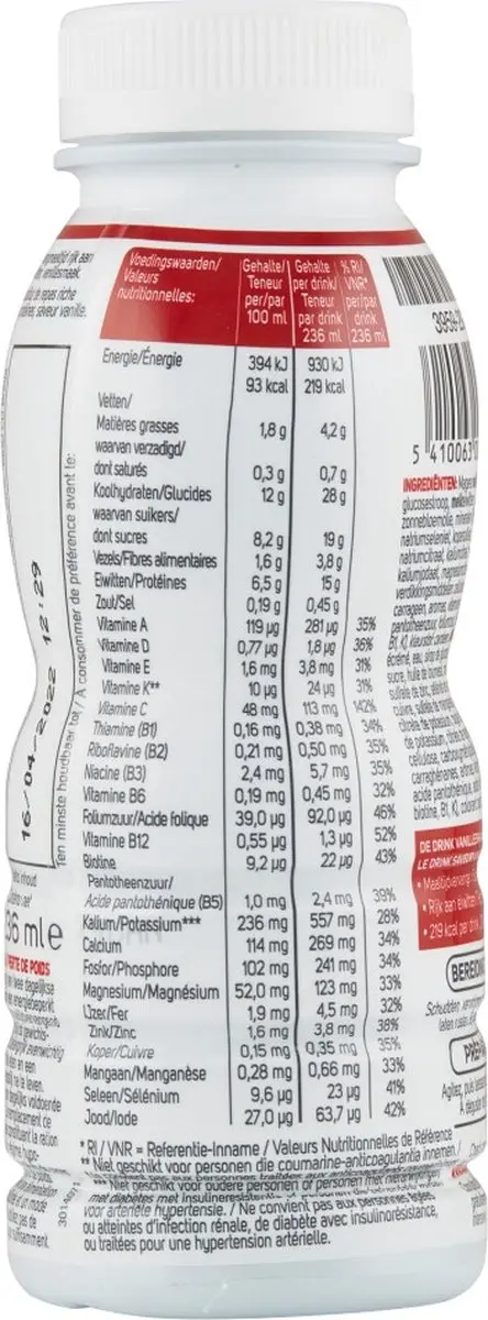 Modifast Intensive Drink Vanille - 8x236g