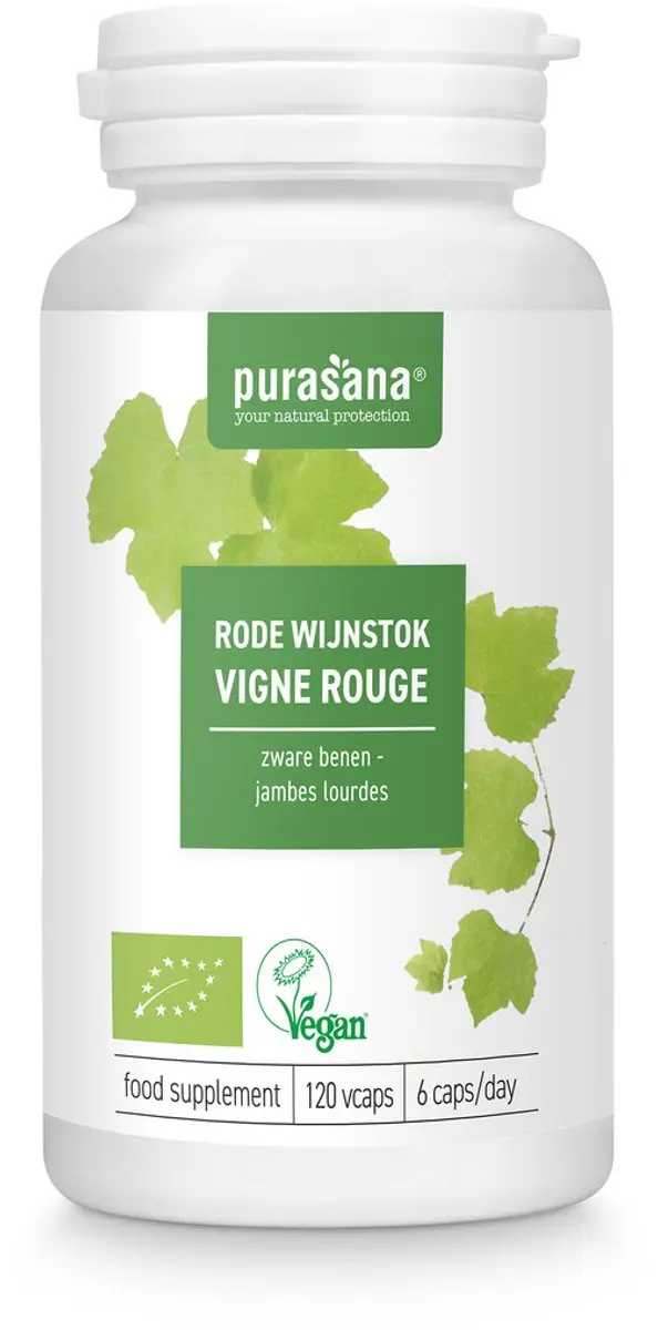 Purasana Bio Rode Wijnstok 315Mg Capsules - 120 Stuks