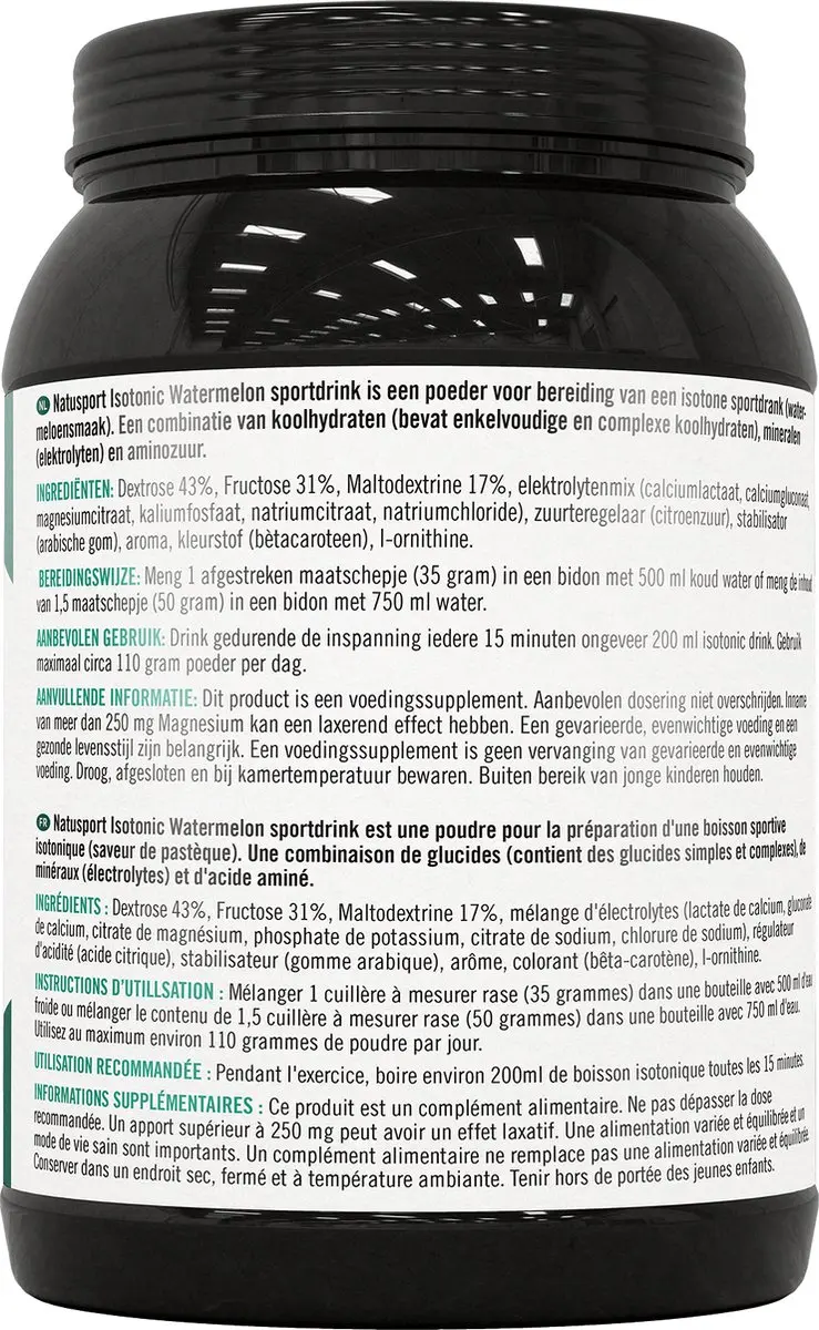 Natusport Isotone Sportdrank Watermeloen 1kg