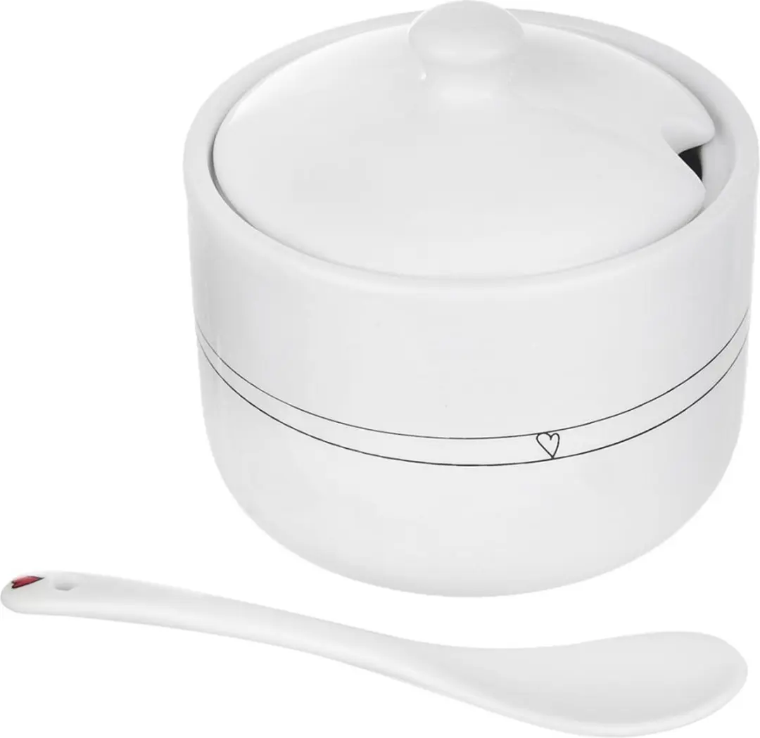 Orion HART Suikerpot Keramiek 300ml - Wit