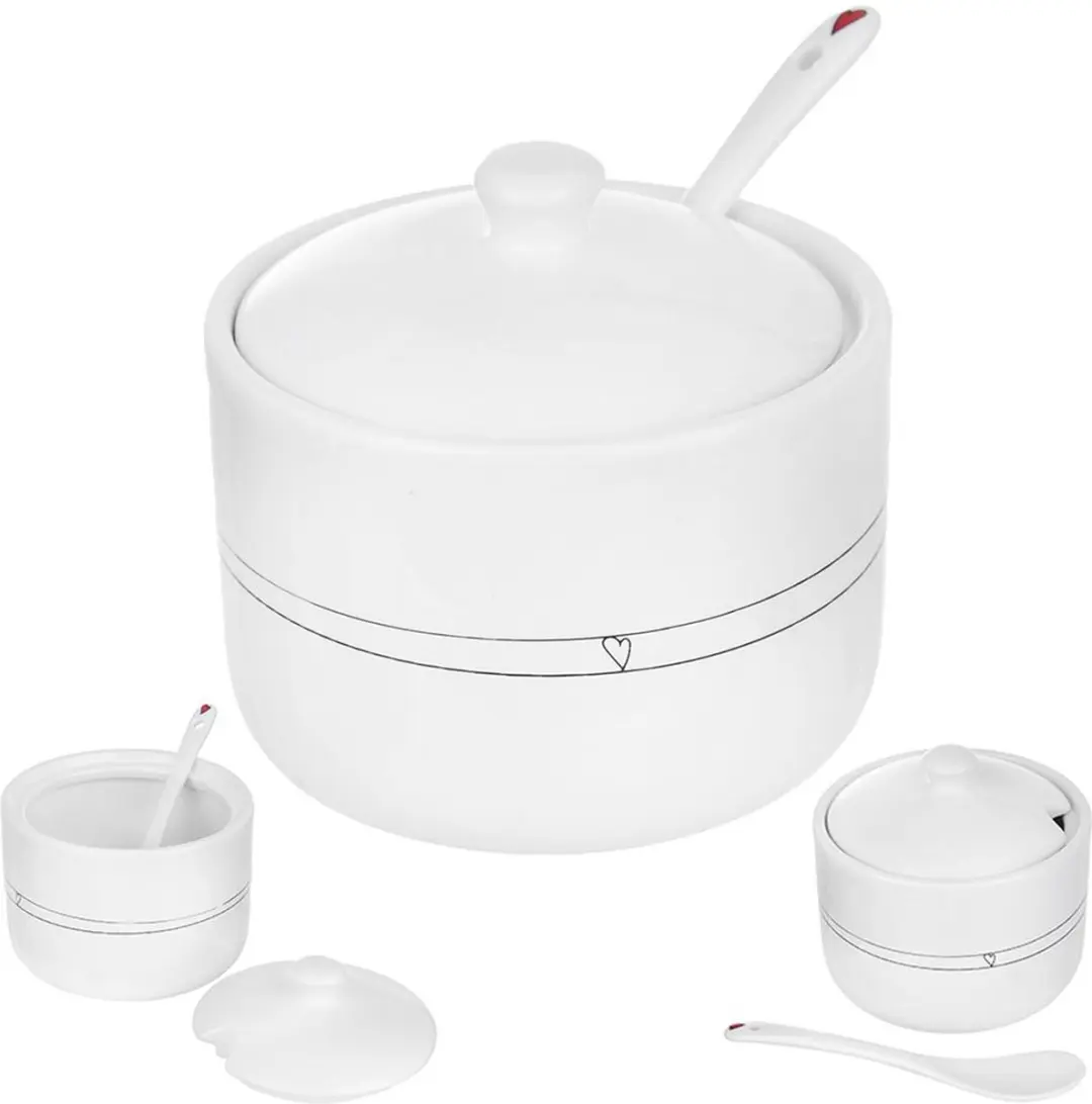 Orion HART Suikerpot Keramiek 300ml - Wit