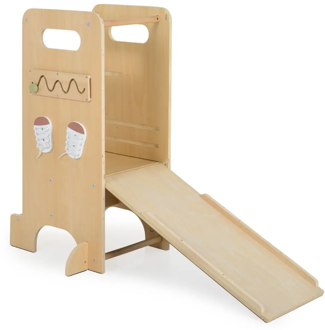 Moni Toys Big Ben 4-in-1 Houten Leertoren - Naturel