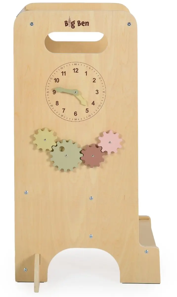 Moni Toys Big Ben 4-in-1 Houten Leertoren - Naturel