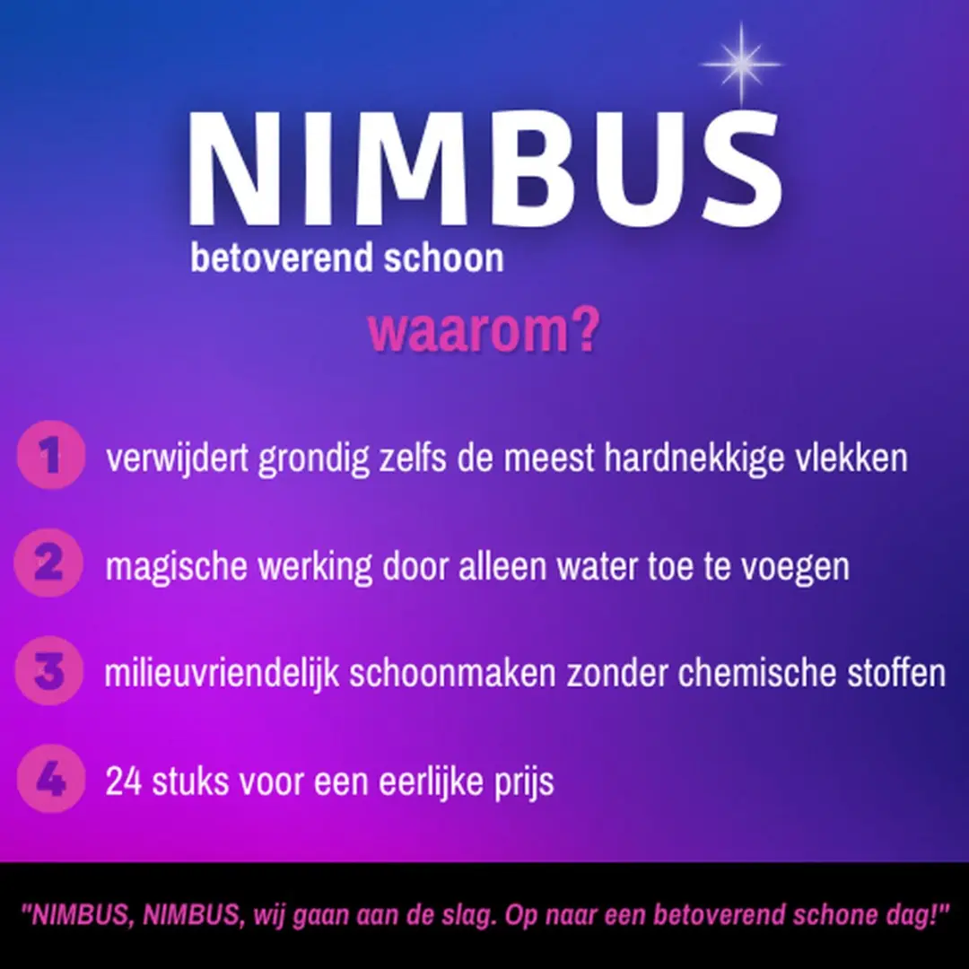 Nimbus Wonderspons NB003 Melamine Spons - 24 Stuks
