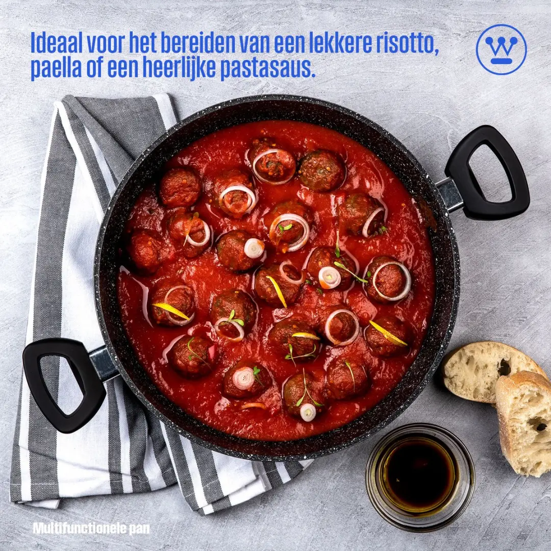 Westinghouse Hapjespan Ø32cm Inductie - 6L - Zwart Marmer
