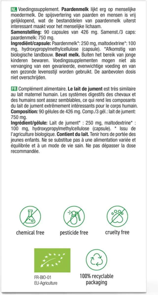 Purasana Bio Paardenmelk Capsules 90g