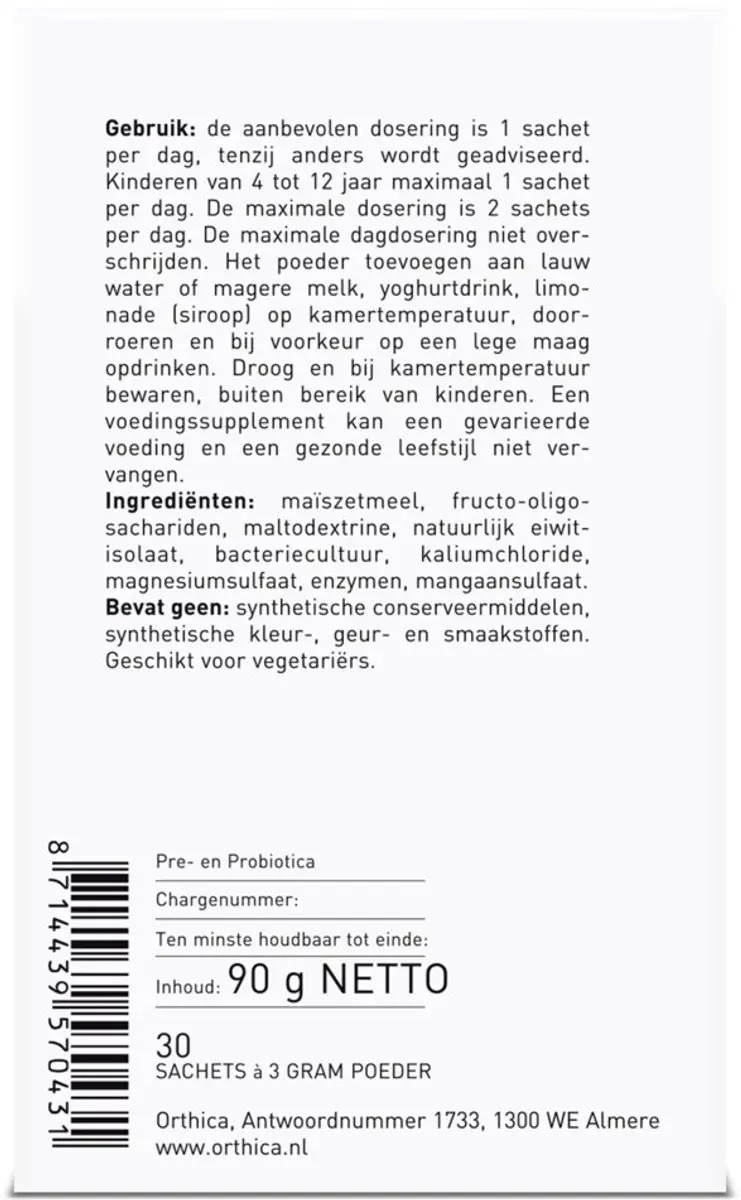 Orthica Orthiflor Plus Biotica 60g - 2x30 Sachets