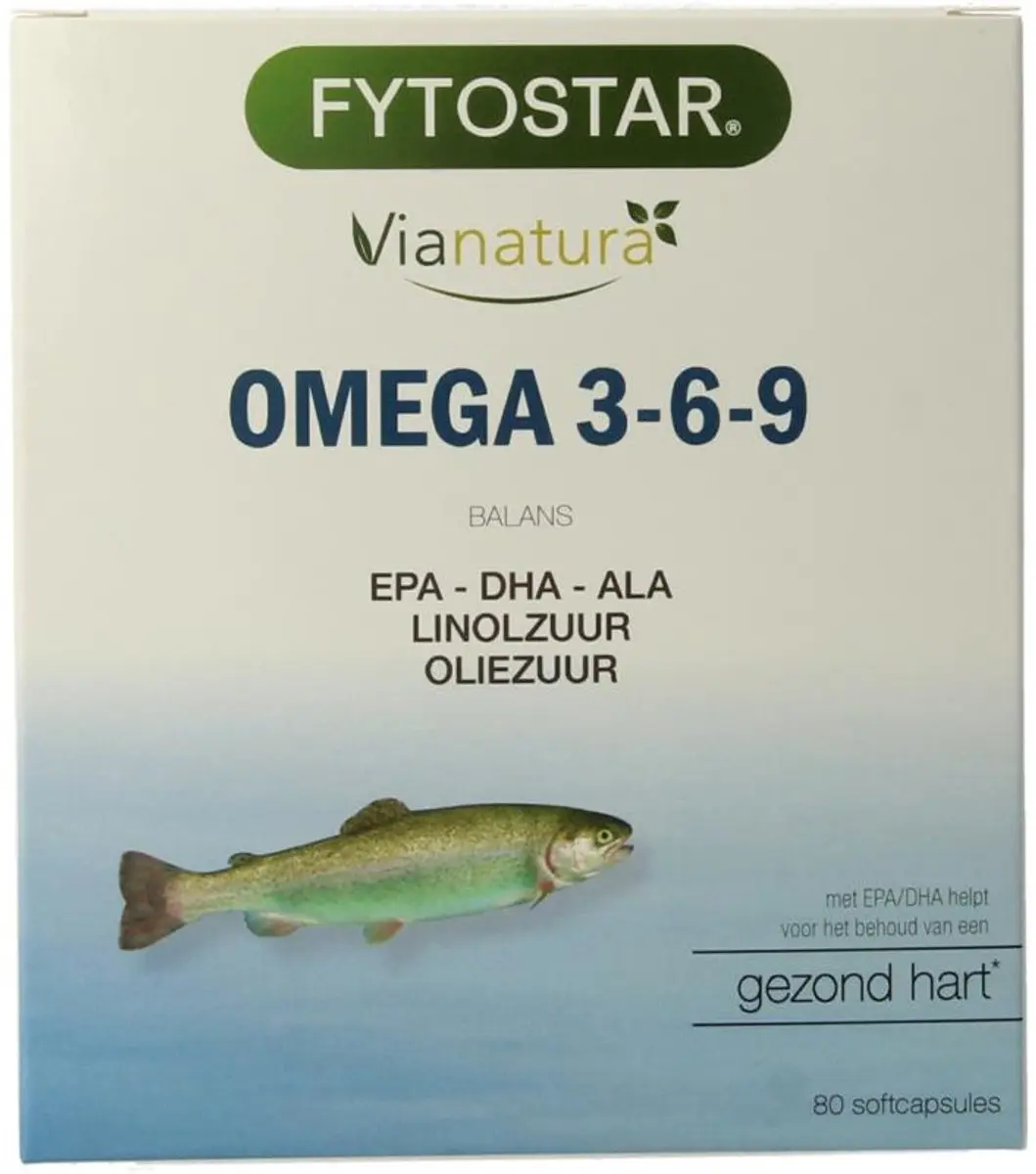 Fytostar Vianatura Omega 3-6-9 Voedingssupplement 80 Softcapsules