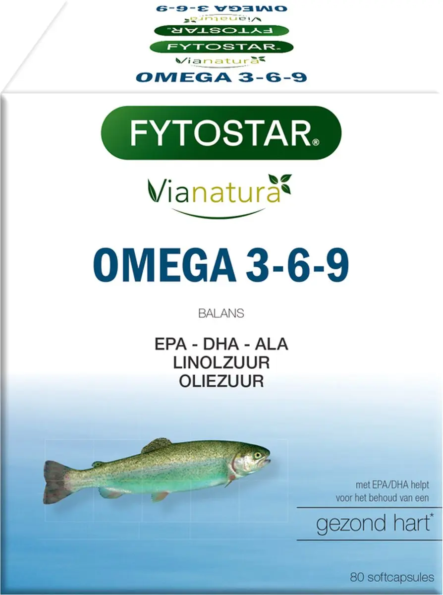 Fytostar Vianatura Omega 3-6-9 Voedingssupplement 80 Softcapsules