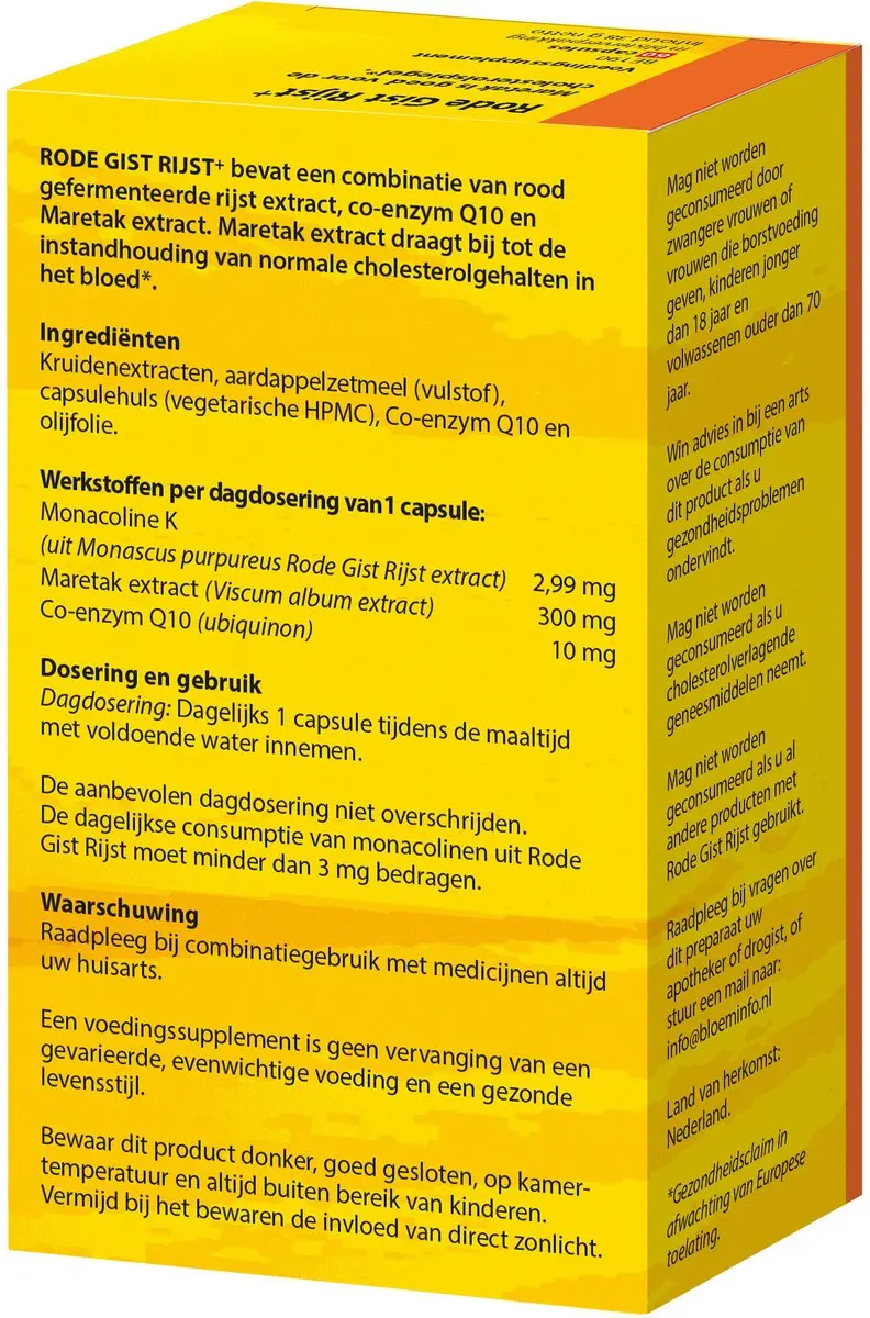 Bloem Rode Gist Rijst 60 Capsules