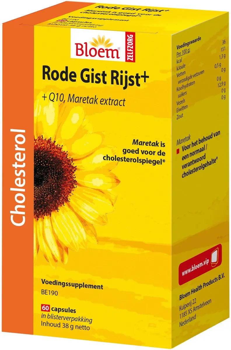 Bloem Rode Gist Rijst 60 Capsules