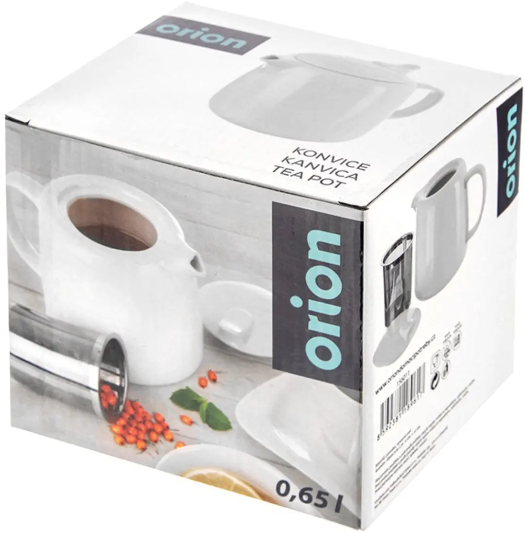 Orion Theepot met Infuser 650ml - Porselein - Wit