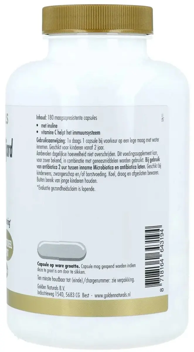 Golden Naturals Microbiotica 180 Veganistische Capsules
