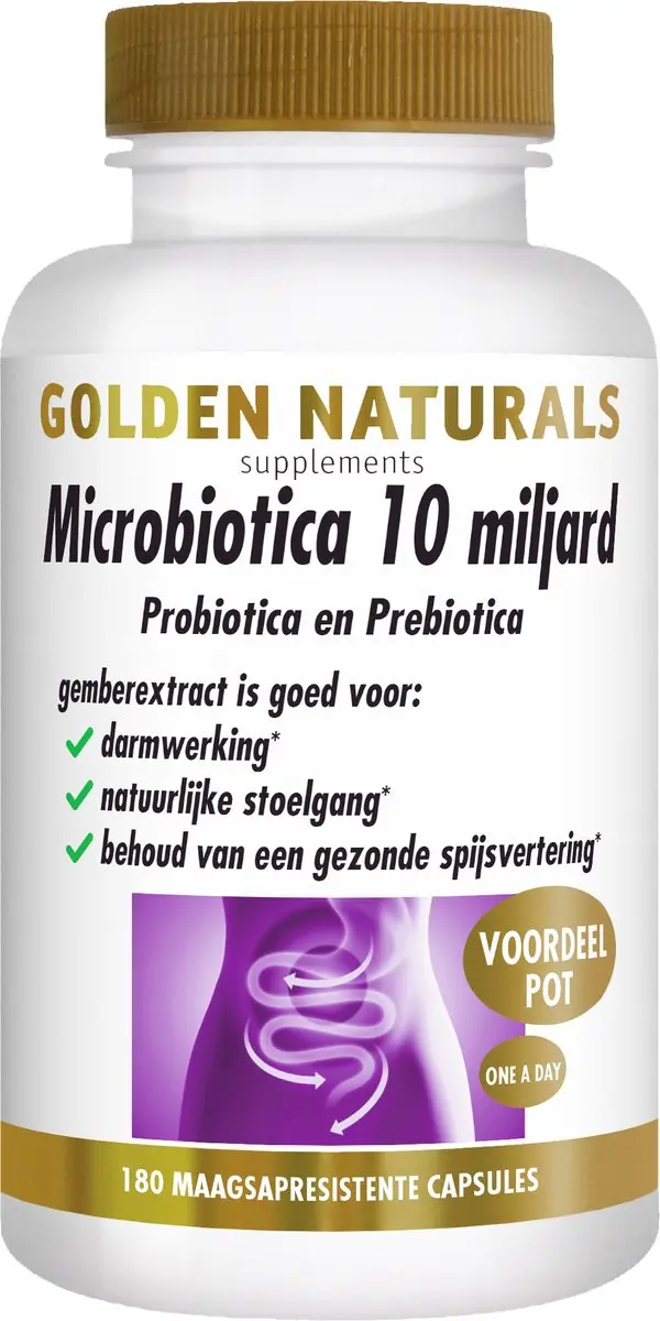 Golden Naturals Microbiotica 180 Veganistische Capsules