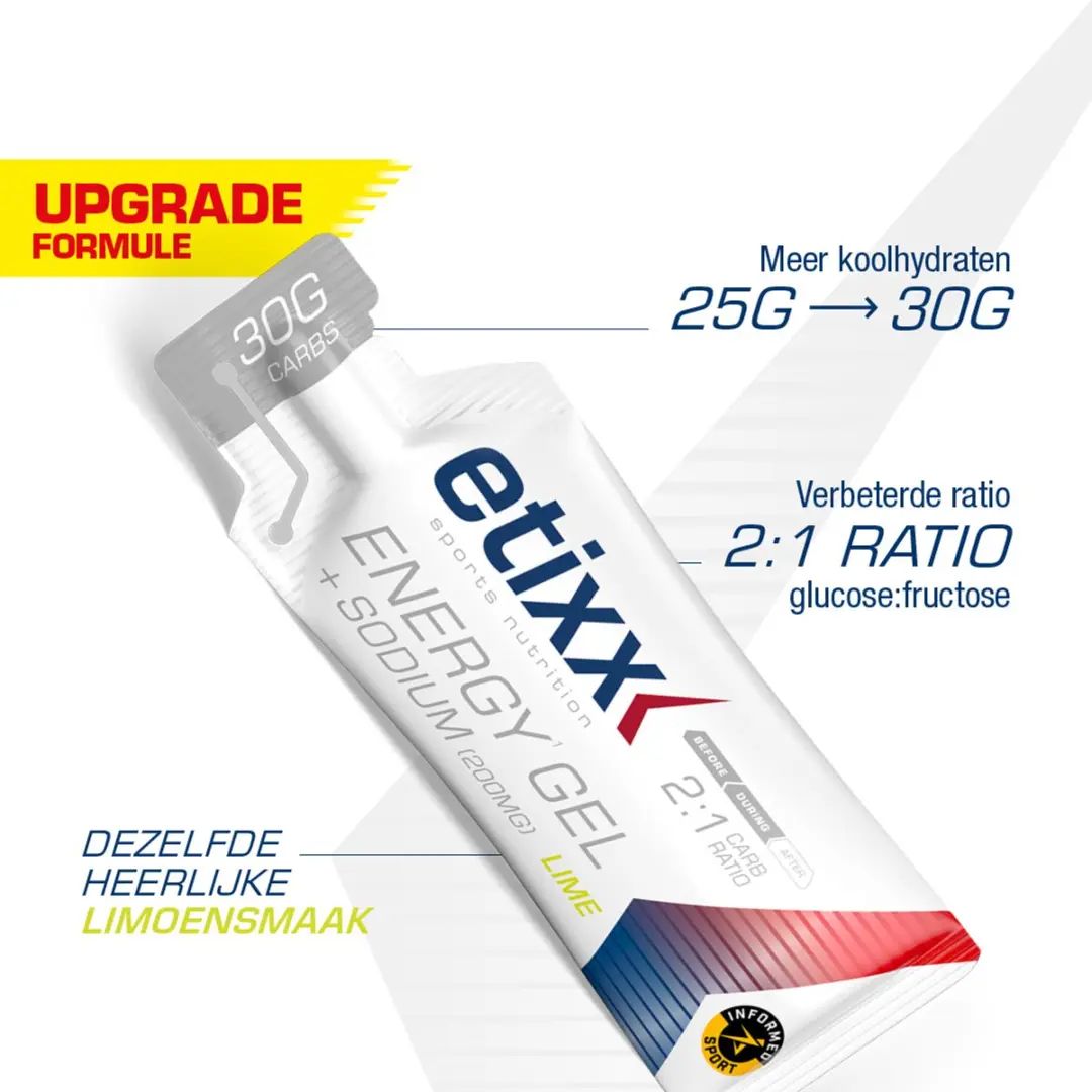 Etixx Energy Gel + Sodium Limoen - 12x40ml