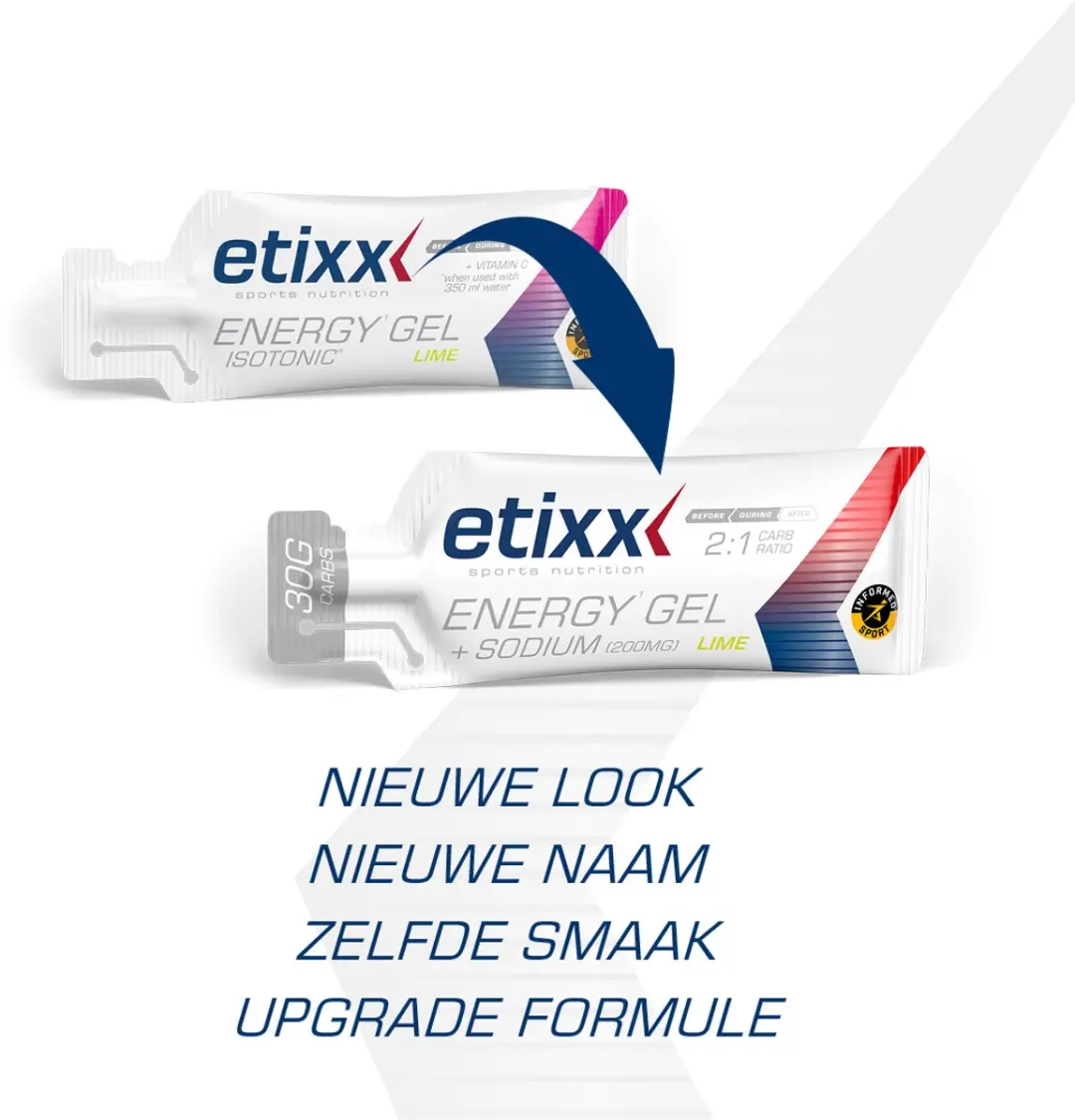 Etixx Energy Gel + Sodium Limoen - 12x40ml