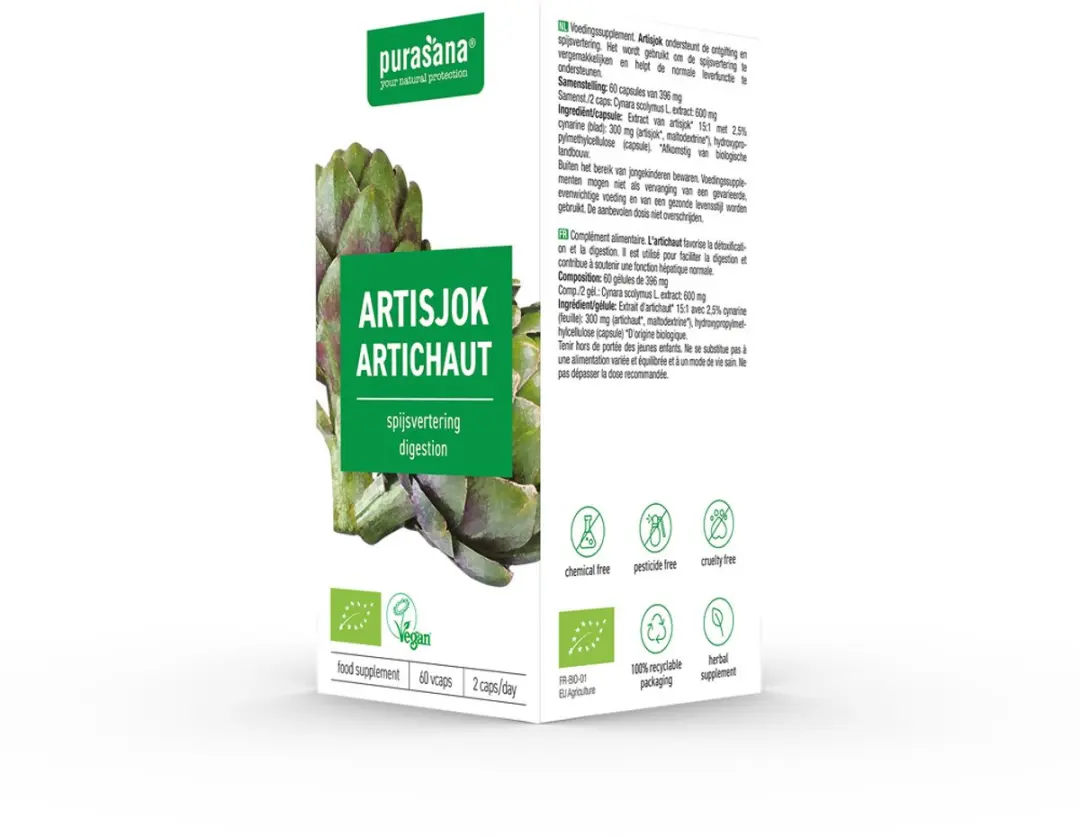 Purasana Artisjok Extract 300mg - 60 Vegacapsules