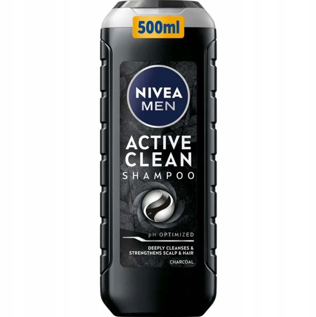 NIVEA Men Active Clean Houtskool Shampoo 500ml