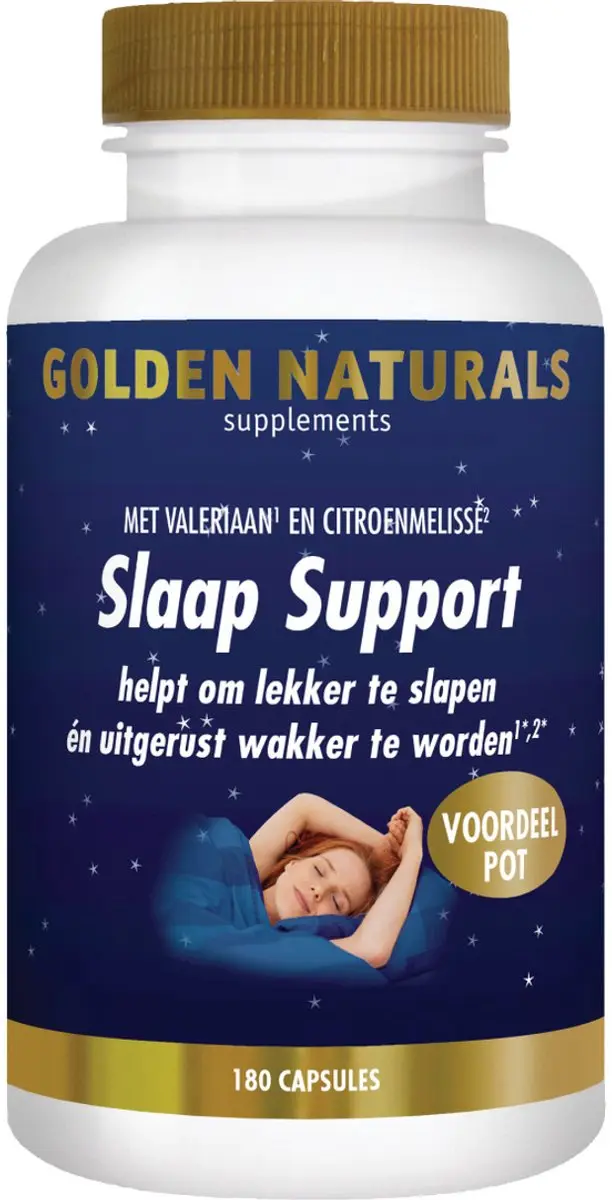 Golden Naturals Slaap Support Vegan Capsules 180 Stuks