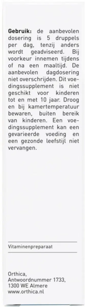 Orthica Vegan D3 Oliedruppels 15ml