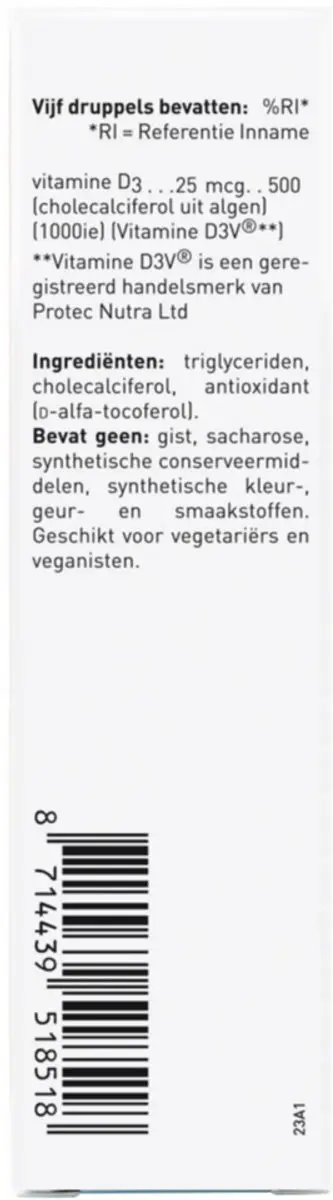 Orthica Vegan D3 Oliedruppels 15ml
