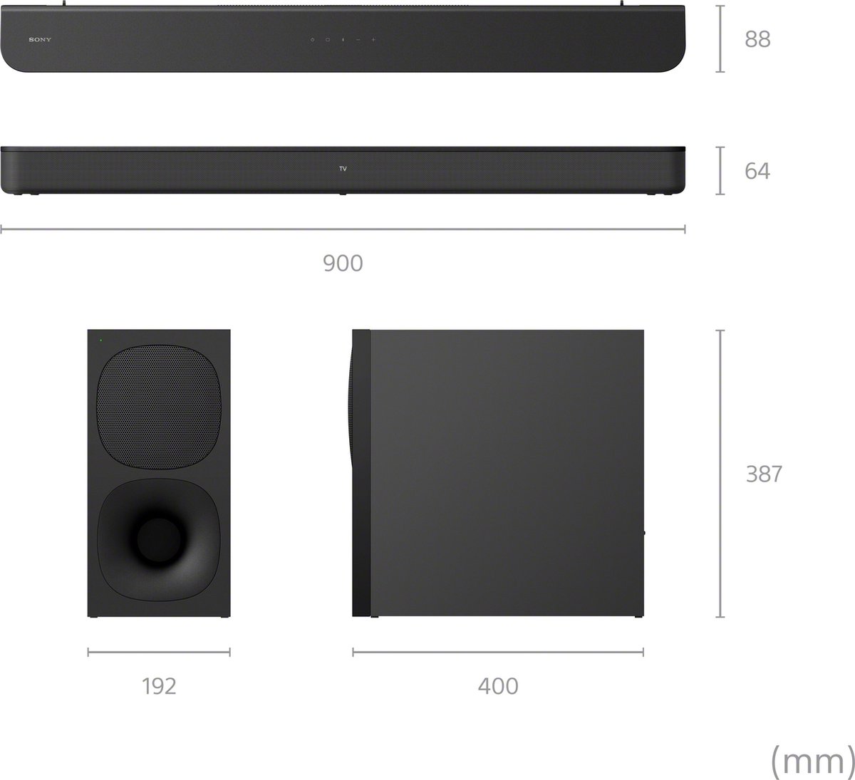 Sony HT-S400 - Soundbar geschikt voor TV - Met draadloze subwoofer