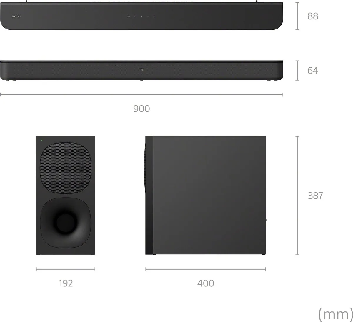 Sony HT-S400 - Soundbar geschikt voor TV - Met draadloze subwoofer