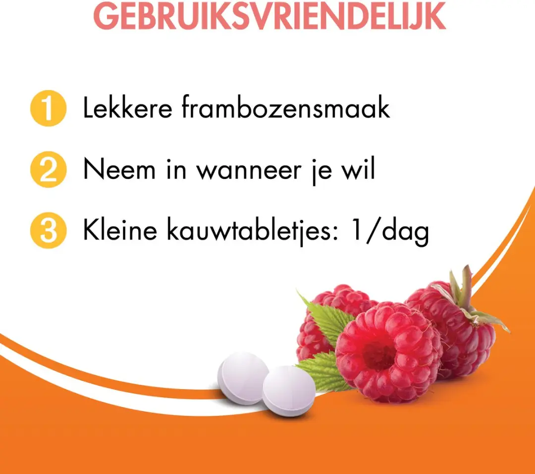 Metagenics Vitamine B12 1000mcg Kauwtabletten Framboos - 90 Stuks