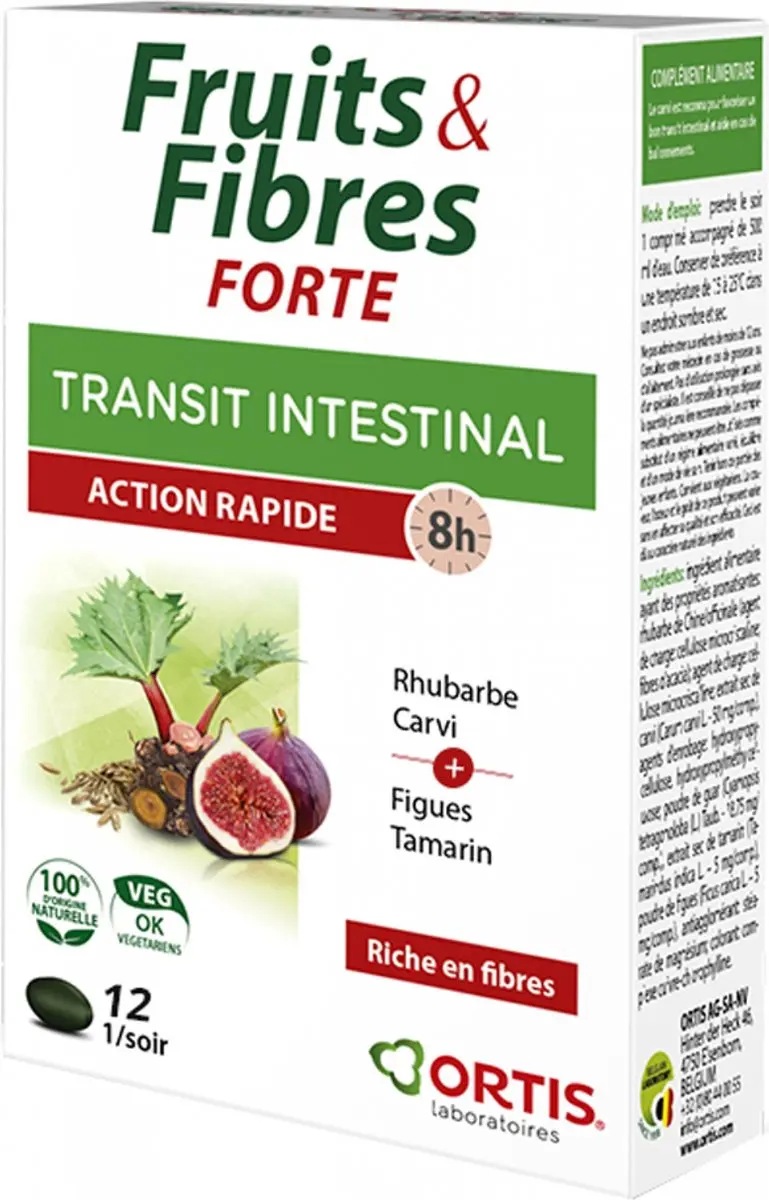 Ortis Vruchten & Vezels Forte Darmtransit - 12 Tabletten