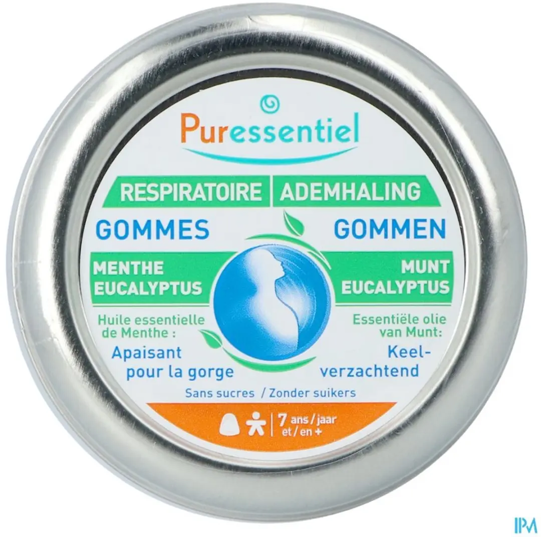 Puressentiel Ademhaling Gommen Keel Eucalyptus 45g