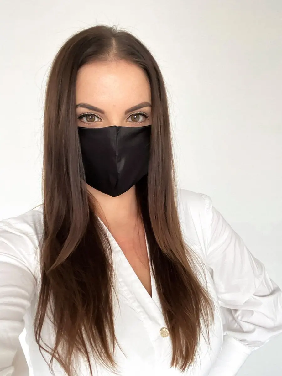 Beauty Pillow Satijnen Mondmasker - Zwart - afbeelding 3 van 3