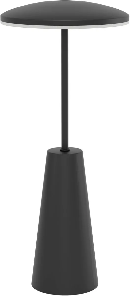 Eglo Piccola Oplaadbare Tafellamp - 28cm - Zwart - Instelbaar Wit Licht