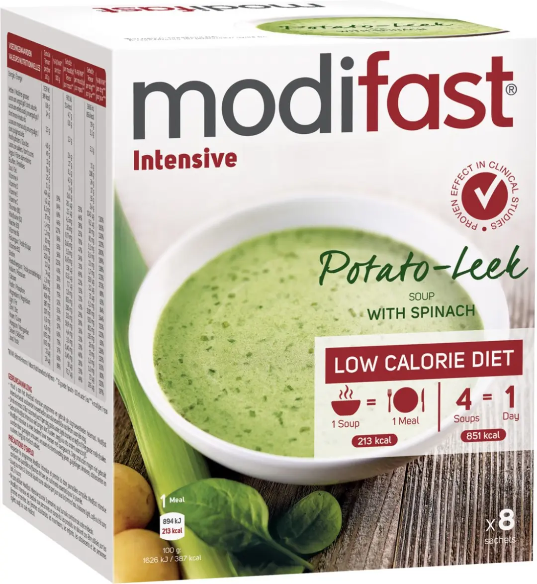 Modifast Intensive Soep Prai Aardappel Spinazie - 8x52g