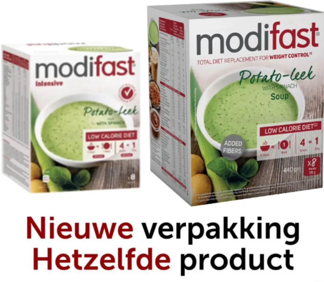 Modifast Intensive Soep Prai Aardappel Spinazie - 8x52g