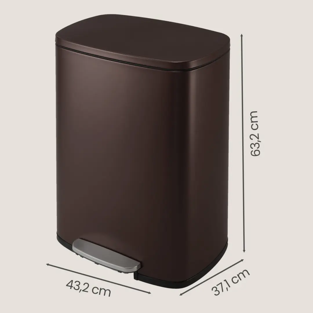 Songmics Pedaalemmer LTB50BR02V1 50L - Zacht Sluitend - afbeelding 2 van 6
