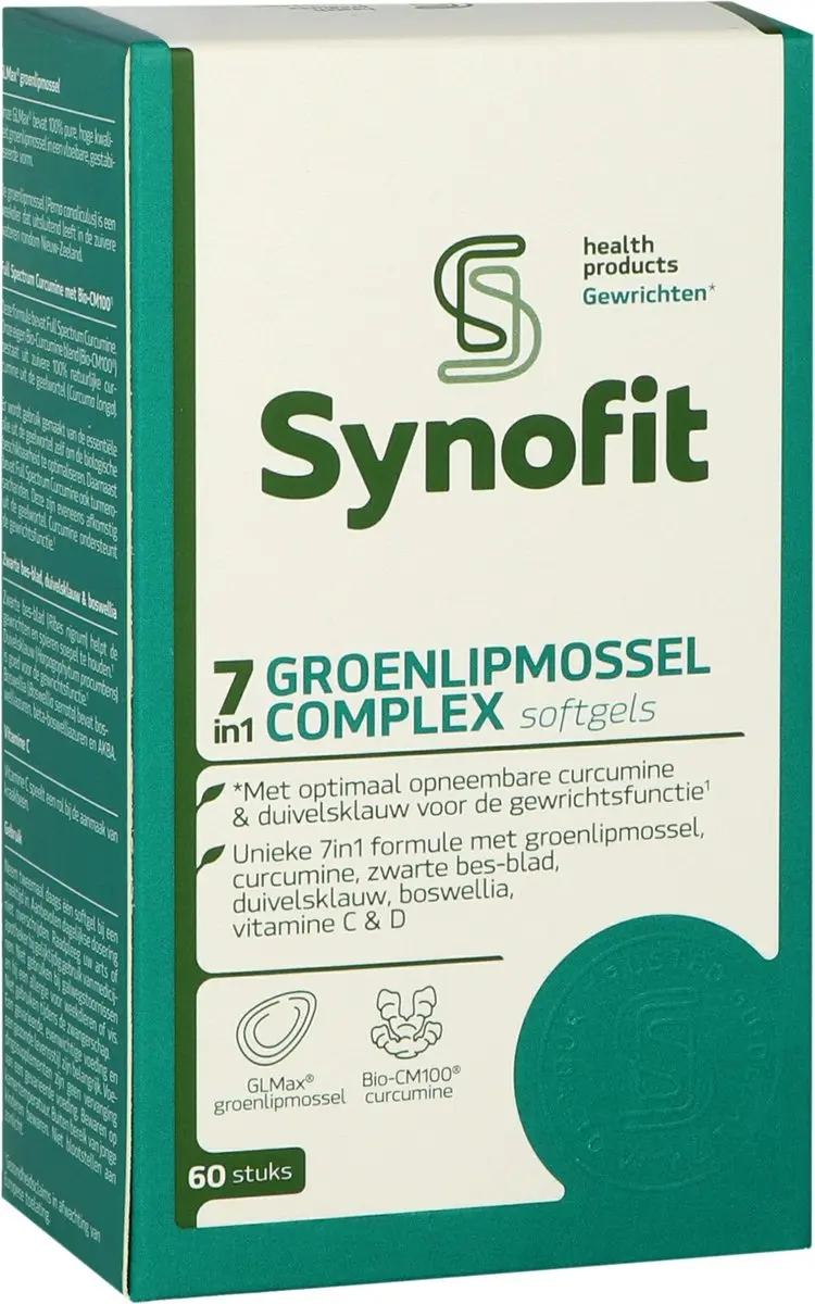Synofit Groenlipmossel Complex 60 Softgels