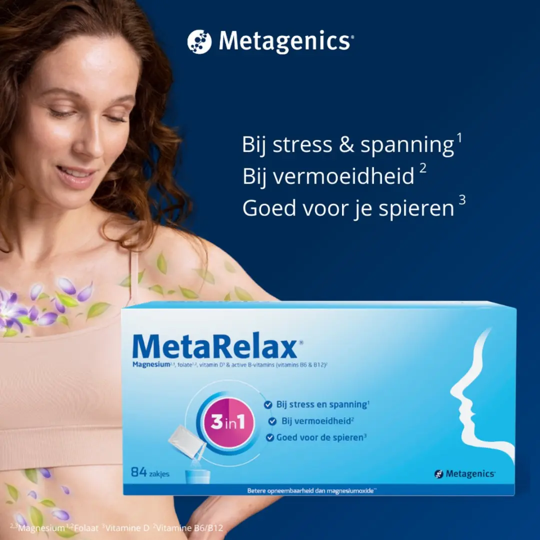 Metagenics MetaRelax Magnesium Poeder 458g - 84 Zakjes