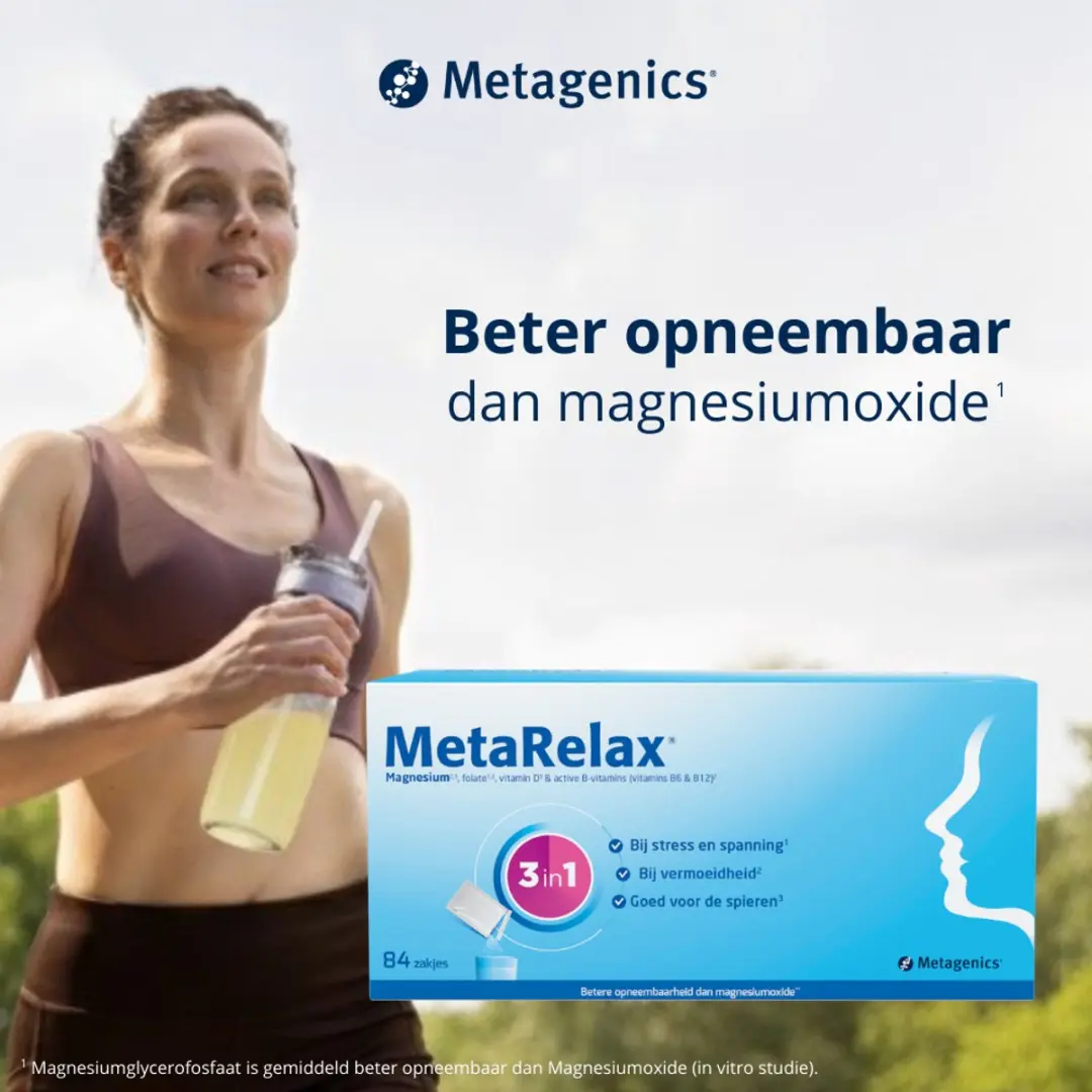 Metagenics MetaRelax Magnesium Poeder 458g - 84 Zakjes