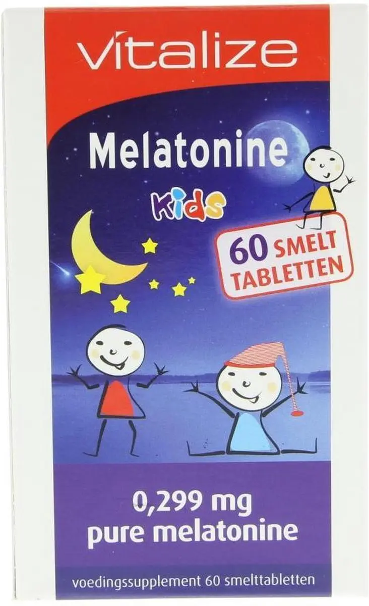 Vitalize Melatonine Kids 0,299mg Smelttabletten - 60 Stuks