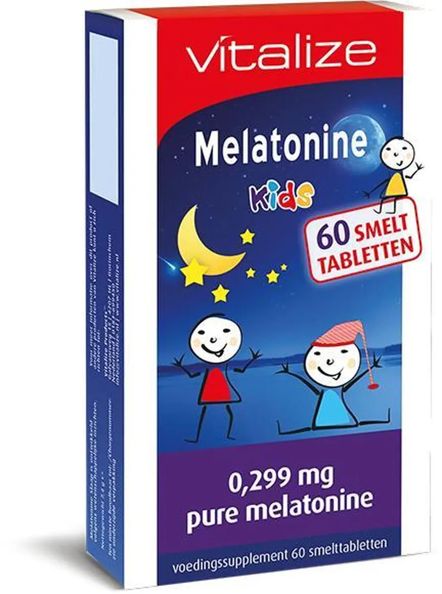 Vitalize Melatonine Kids 0,299mg Smelttabletten - 60 Stuks
