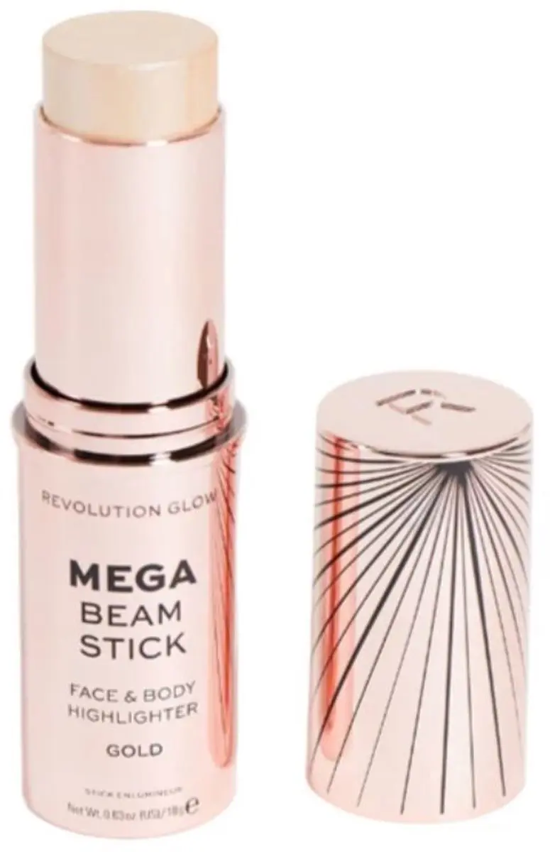 Revolution Beauty Glow Mega Beam Highlighter Stick Gold