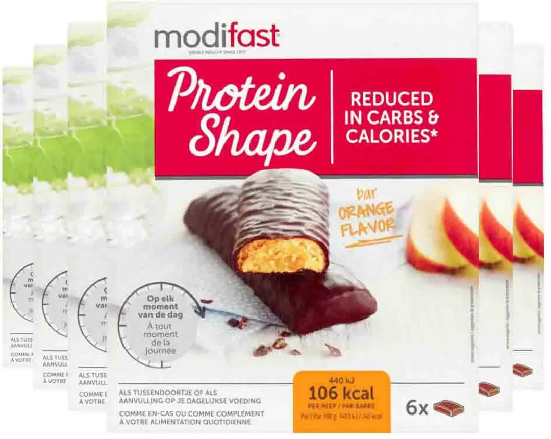 Modifast Protein Shape Repen - 36 Stuks (6x6) - 186g - Sinaas & Pure Chocolade