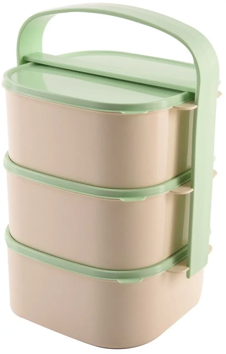 Orion Menubox 3-Laags 3x1,15L - Beige/Groen
